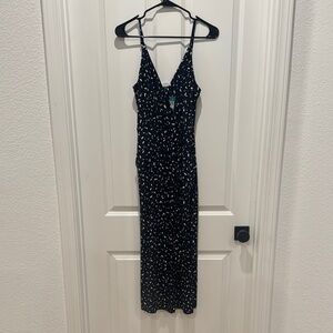 Rica Knit Crop Jumpsuit - Navy